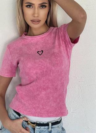 100% cotton 🇹🇷 футболка варьонка жіноча з принтом серце / xs-s, s-m, m-l / мод 242845 фото