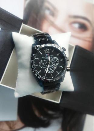 Мужские часы tommy hilfiger black&silver2 фото