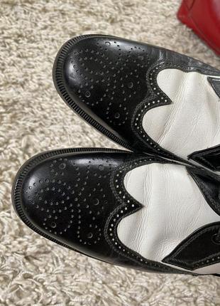 Мега крутые кожаные туфли/броги/лоферы в стиле ретро,ручная работа,италия,р.4010 фото