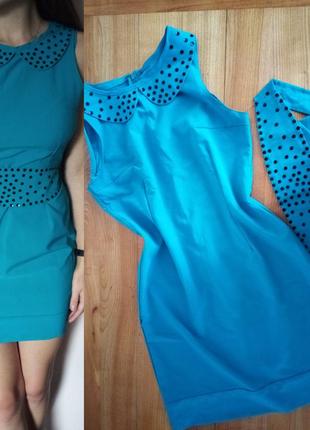 Плаття класичне ручної роботи/ платье классическое карандаш/ с воротником/ с паетками