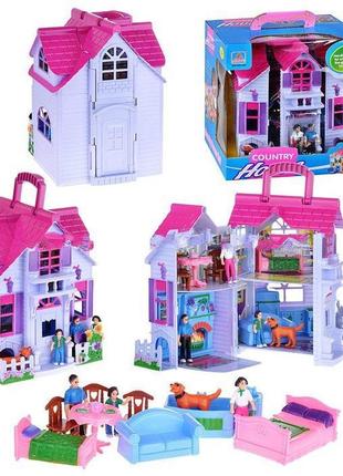 Іграшковий будиночок розкладний 18х27х26 см limo toy рожевий (2000002420965)