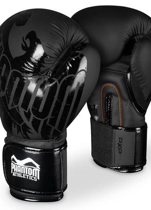 Боксерські рукавиці 16 унцій phantom чорний (2000002453833)