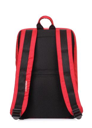 Рюкзак для ручной клади poolparty hub 40x25x20см ryanair / wizz air / мау красный5 фото