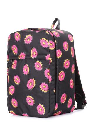 Рюкзак для ручної поклажі poolparty hub 40x25x20см ryanair / wizz air / мау з пончиками2 фото