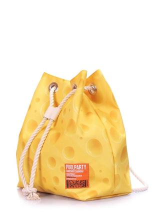 Летний рюкзак poolparty pack с сырным принтом2 фото
