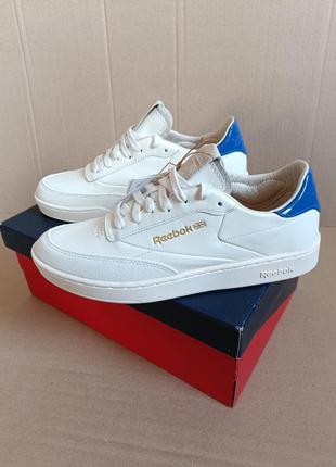 Женские кожаные кеды кроссовки reebok c club clean. новые в коробке оригинал