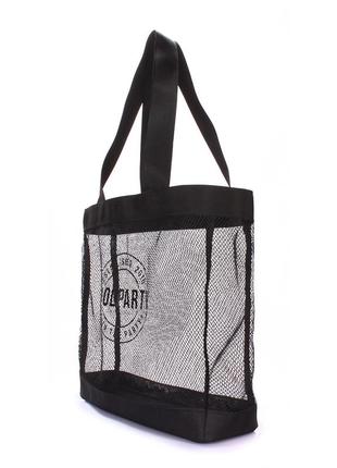 Женская сетчатая сумка poolparty черная2 фото