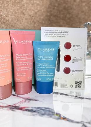 Clarins набір multi-active 30мл+30мл+15мл+1