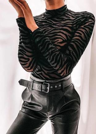 Женское боди/гольф из сетки