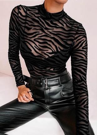 Женское боди/гольф из сетки