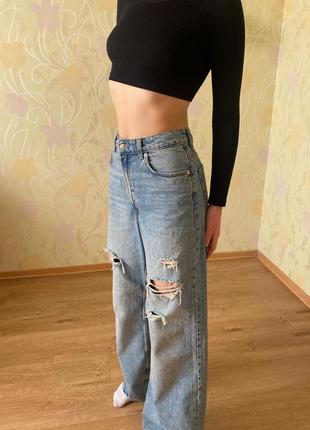 Идеальные джинсы h&amp;m baggy, широкие, прямые8 фото