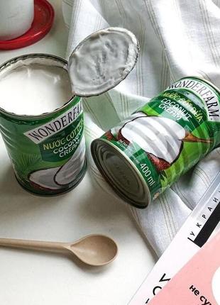 Кокосові вершки натуральні wonderfarm coconut cream 400ml (в'є...