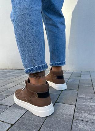 Мужские ботинки из нубука (2300-1д) 43 vzutik коричневый (2000002761846)4 фото