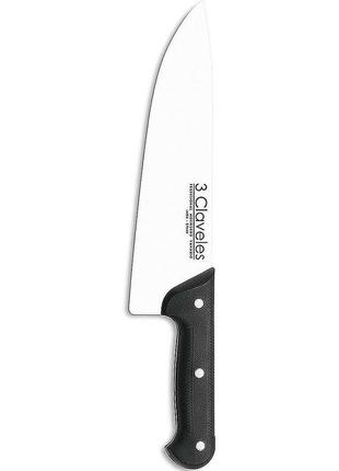 Нож поварской 255 мм  3 claveles черный (2000002664420)