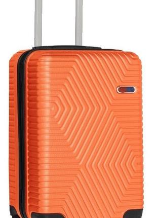 Малый пластиковый чемодан на колесах 45l 57х34х25 см gd polo оранжевый (2000002818908)