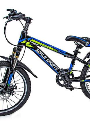 Детский велосипед 20 дюймов scale sports  синий (2000002316534)1 фото