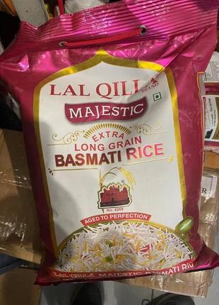 Рис басматі lal qilla majestic не пропарений, мішок 5 кг (інді...