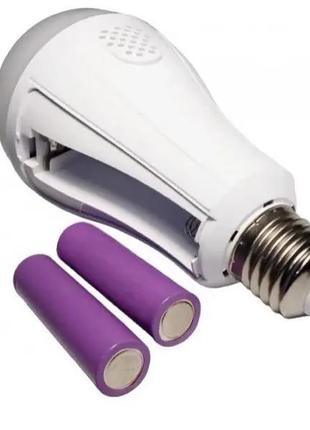 Світлодіодна led-акумуляторна лампа 15 вт 15 w 15ват е27 біле ...4 фото