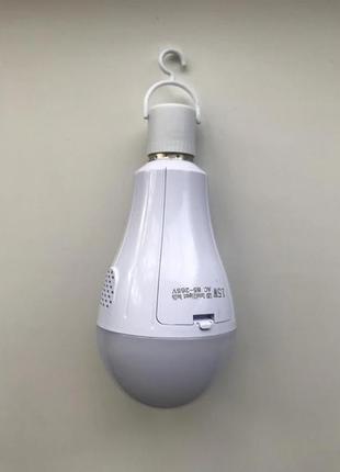 Світлодіодна led-акумуляторна лампа 15 вт 15 w 15ват е27 біле ...7 фото