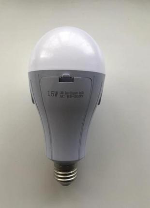Led лампочка 15w цоколь e27 світло біле 1500lm з акумулятором ...6 фото