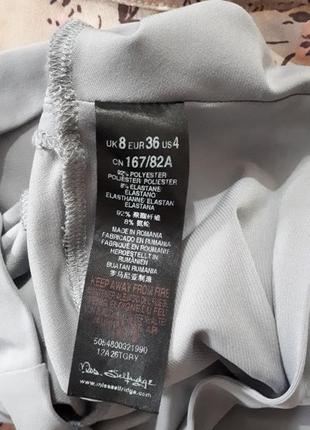 Креповый серый топ* блуза с рукавами летучей миши miss selfridge (размер 36)8 фото