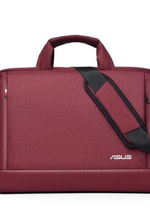 Сумка для ноутбука протиударна 15,6"-17" asus, асус бордова (код: ibn017r3 )