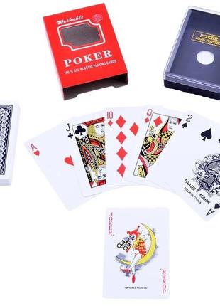 Карти гральні пластикові «poker» 100% пластик, оригинал-різні ...