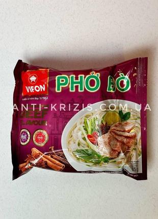 Локшина рисова швидкого приготування vifon pho bo 65 г. ялович...