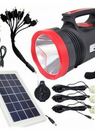 Ліхтар переносний luxury 1908, 10w+22led, fm радіо, power bank...