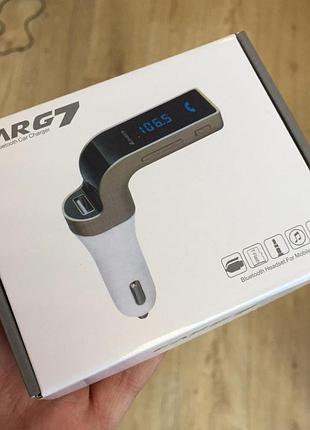 Автомобільний фм модулятор / fm трансмітер carg7, 2 usb + гучн...