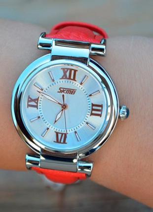 Skmei жіночі годинники skmei elegant red 9075r5 фото