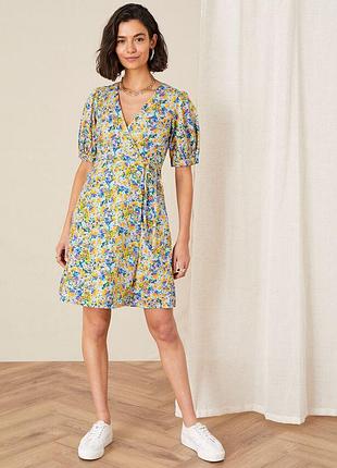 Квіткова поплінова сукня monsoon вінтаж з органічної бавовни2 фото