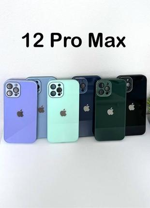 Чехол стеклянный iphone 12 pro max1 фото