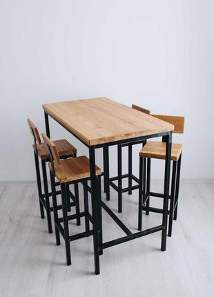 Комплект барний goodsmetall стіл + стільці в стилі лофт 1200х1...