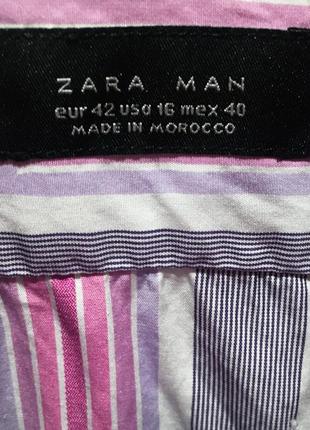 Zara man сорочка чоловіча нова в смужку бавовна оригінал m2 фото