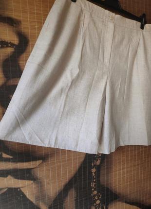 Новые удлиненные  шорты /под лен/бермуды с резинкой в талии  elvi3 фото