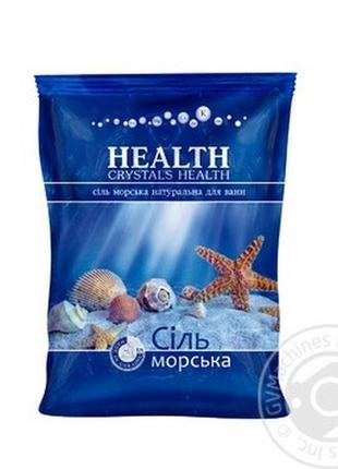 Соль морская для ванн сrystals health натуральная 1кг, декор