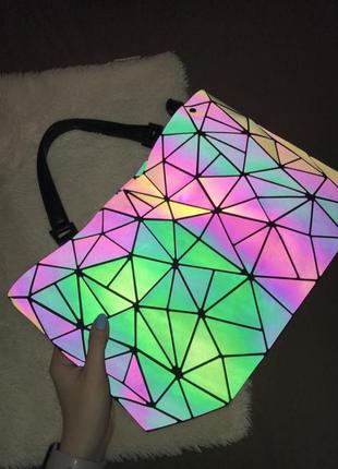 Женская флуорисцентная светоотражающая женская сумка bao bao1 фото