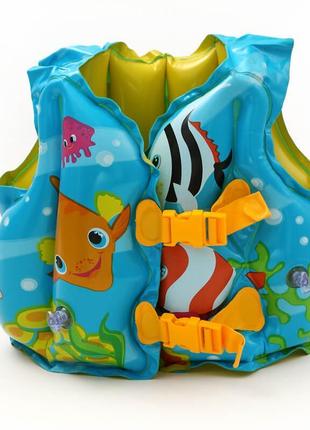 Надувний жилет 59661np плавальний tropical buddies swim vest intex 59661np  ish