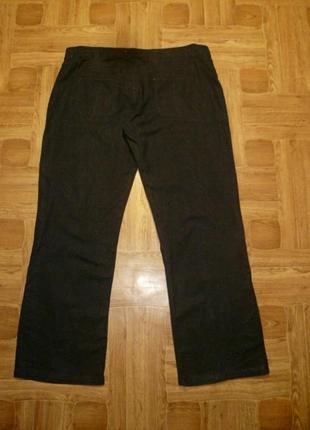 Летние женские брюки - бриджи (два в одном) прямые свободные 54% лен + 46% коттон5 фото