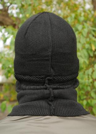 Тактична зимова шапка-маска балаклава підшоломник всу, в'язана...8 фото