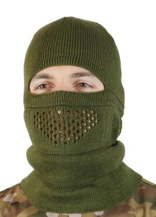 Шапка маска балаклава зимова тактична тепла чоловіча хакі, під...2 фото
