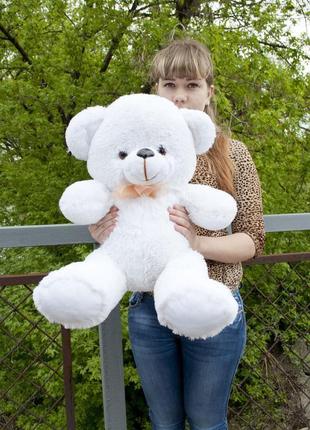 Плюшевий білий ведмедик 50см, ведмедик м'який плюшевий подарун...2 фото