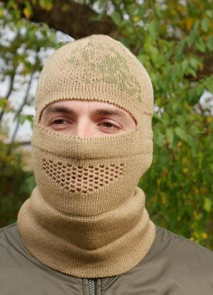 Шапка маска балаклава зимова тактична тепла чоловіча піксель, ...2 фото