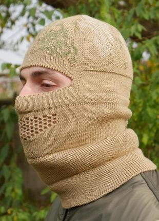 Шапка маска балаклава зимова тактична тепла чоловіча піксель, ...9 фото