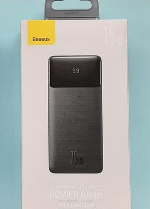 Павербанк powerbank baseus 20 000 mah, акумулятор, стрий