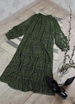 Брендовое стильное миди платье в принт asos💚🖤