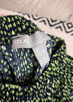 Брендовое стильное миди платье в принт asos💚🖤7 фото