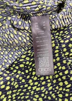 Брендовое стильное миди платье в принт asos💚🖤8 фото