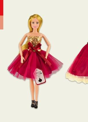 Іграшка лялька "еmily" арт. qj095b, зі спідницею для дитини, шарнірна, р-р ляльки - 29 см., у короб. 60*6.5*33 см. qj095b  ish